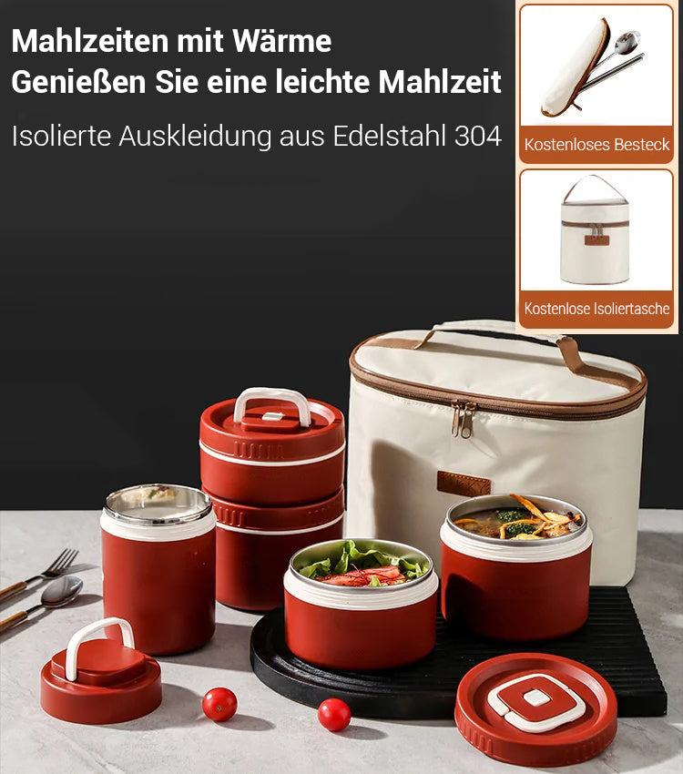 🔥Heißer Verkauf🔥(50% Rabatt)Mikrowellengeeignete, isolierte Lunchbox aus Edelstahl