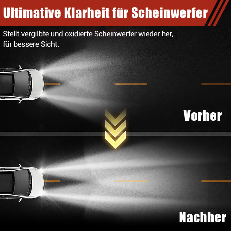 🚗 ✨ Autoscheinwerfer-Reparaturset – Professionelle Politur mit Schwamm und Versiegelung, klar und einfach anzuwenden, UV-Schutz💎