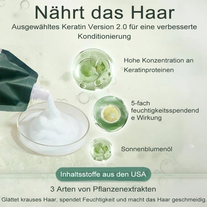 🔥2 kaufen, 1 gratis, insgesamt 3🔥Peptid-Keratin-Feuchtigkeitspflege Glättende Spülung