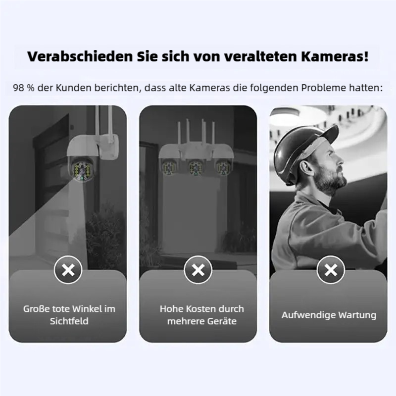 🌞 Drahtlose Nachtsichtkamera – Intelligente Sicherheit rund um die Uhr!