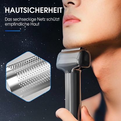 🪒 LIMITIERTER 50% RABATT! Wiederaufladbarer Folien-Elektrorasierer für Herren – 60 Minuten Akkulaufzeit, IPX6 wasserfest, flüsterleiser Betrieb für empfindliche Haut