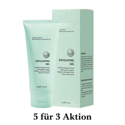 Kräuter-Exfoliating Gel mit Chlorella & Kollagen – Aufhellendes Peeling für glatte, reine Haut