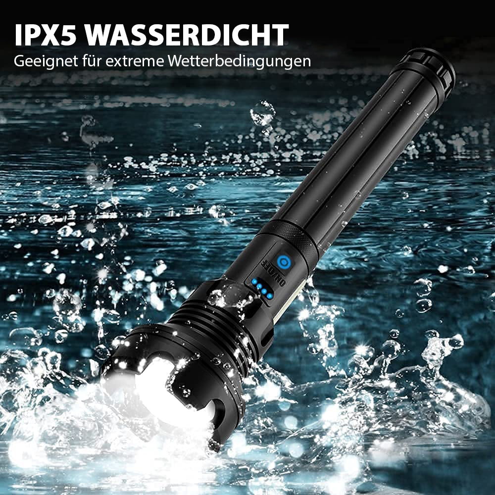 🔦50 % Rabatt! 🎉 Wiederaufladbare Taschenlampe mit 90.000 Lumen – Extrem hell, wasserdicht und mit langer Akkulaufzeit 📦
