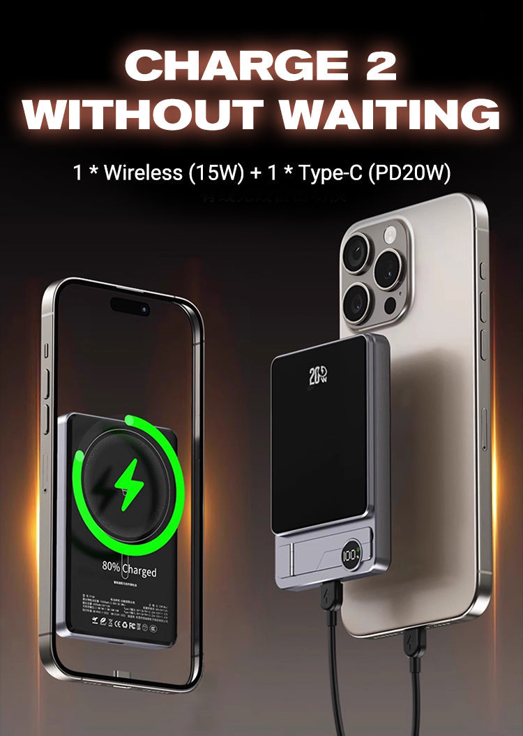 📢📢50 % Rabatt!!🥳💞 50K+ VERKAUFT! ⚡🔋 22,5 W 10.000 mAh Magnetisches Slim Powerbank