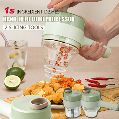 🧄🔄 Knoblauchpresse kabellos – 2 Klingen, USB-C – für Knoblauch, Chili & Kräuter! 🌿
