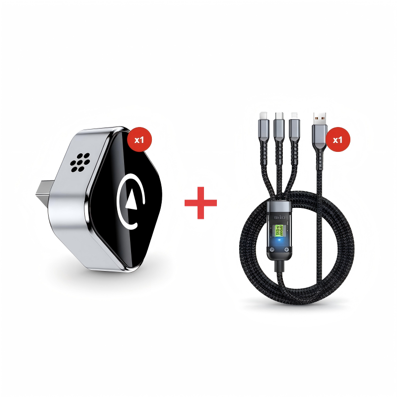 🚗📱 2-in-1 Wireless Adapter: Kabellos Auto-Connect für iPhone & Android – Fahrsicherheit & Freiheit genießen! 🔋🎉