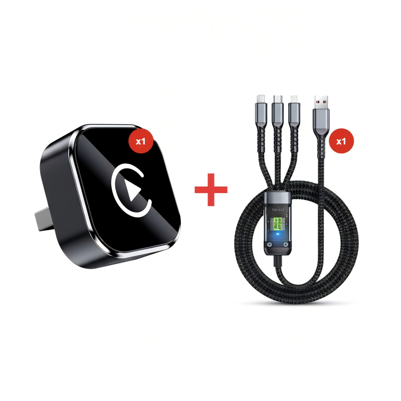 🚗📱 2-in-1 Wireless Adapter: Kabellos Auto-Connect für iPhone & Android – Fahrsicherheit & Freiheit genießen! 🔋🎉