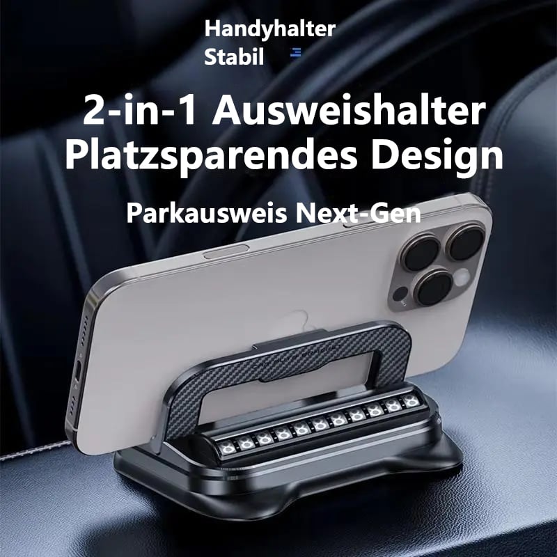 🔄🚗 Handyhalterung fürs Auto | 360° verstellbar · Einhandverriegelung in 0,1 Sekunden · Rutschfest und beschädigt das Armaturenbrett nicht · Wasserfest und schmutzabweisend