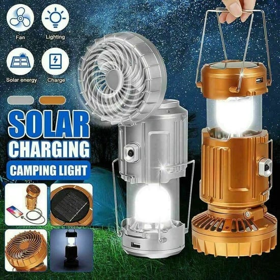 🔥Sommer-Hot-Sale - 50% Rabatt🔥Tragbare LED-Camping-Laterne mit Ventilator💡