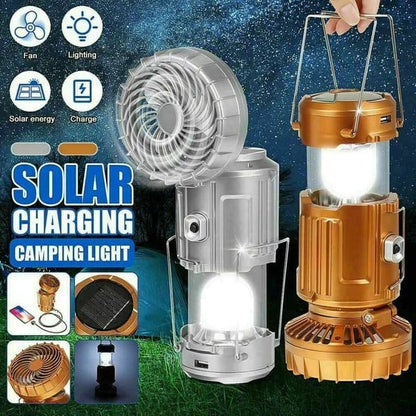 🔥Sommer-Hot-Sale - 50% Rabatt🔥Tragbare LED-Camping-Laterne mit Ventilator💡