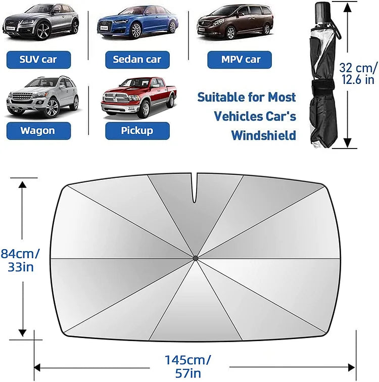 🌞 50% Rabatt 🌈 Faltbarer Auto-Sonnenschutz für die Windschutzscheibe