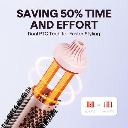 ⏳Zeitlich begrenztes Angebot⏳ Ionen-Wärmebürste mit Keramikbeschichtung – 5 Temperaturstufen, LED-Display und 38-mm-Rundbürste für Volumen und Wellen