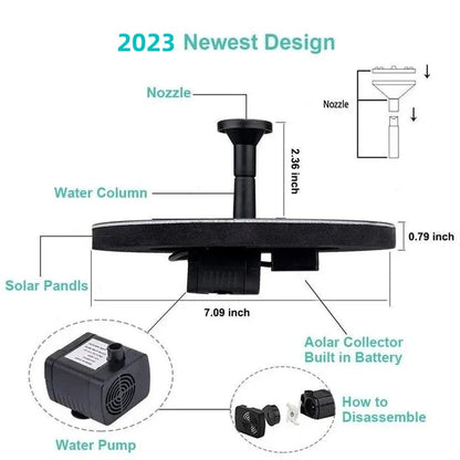 ⏳Zeitlich begrenztes Sonderangebot⏰Kompakte Solar-Vogelbrunnenpumpe – Beleben Sie Ihren Garten! 🐦️