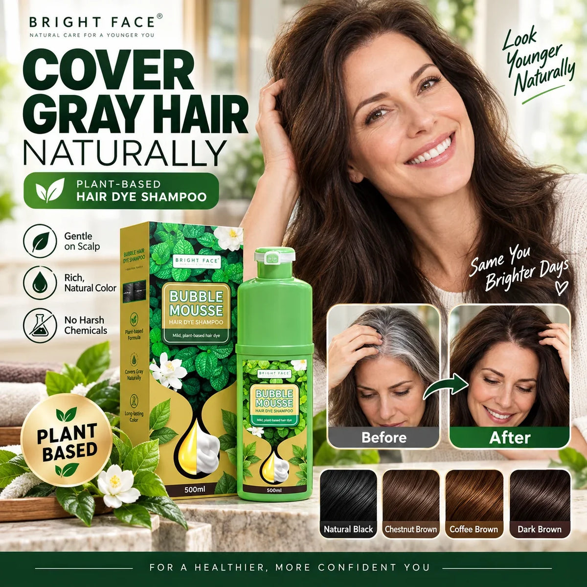 🌿 50% RABATT! 💇 Pflanzliche Schaumhaarfarbe – Sanft, langanhaltend & fruchtiger Duft ✨
