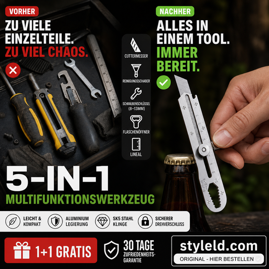 🔪 KAUFE 1, ERHALTE 1 GRATIS! 🛡️ Mehrzweck-Schnappmesserklinge – Einziehbar, Taschensicher & Ergonomischer Griff ⚙️📦