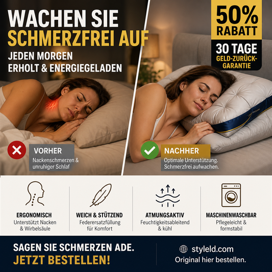 🥳 2026 HEISSER VERKAUF 🥳 💞  Waschbares, ergonomisches Nackenkissen – atmungsaktiv und weich mit 3D-Nähten.