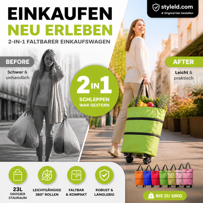 🔥HEISSER VERKAUF 50% RABATT🔥 Faltbare 2-in-1-Einkaufstasche