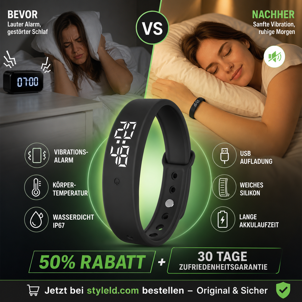 ⌚ 50% RABATT! 🏋️ SmartSense Smartband – Fitness-Tracking, Schrittzähler – Ideal für Aktivität & Gesundheit im Alltag 💪