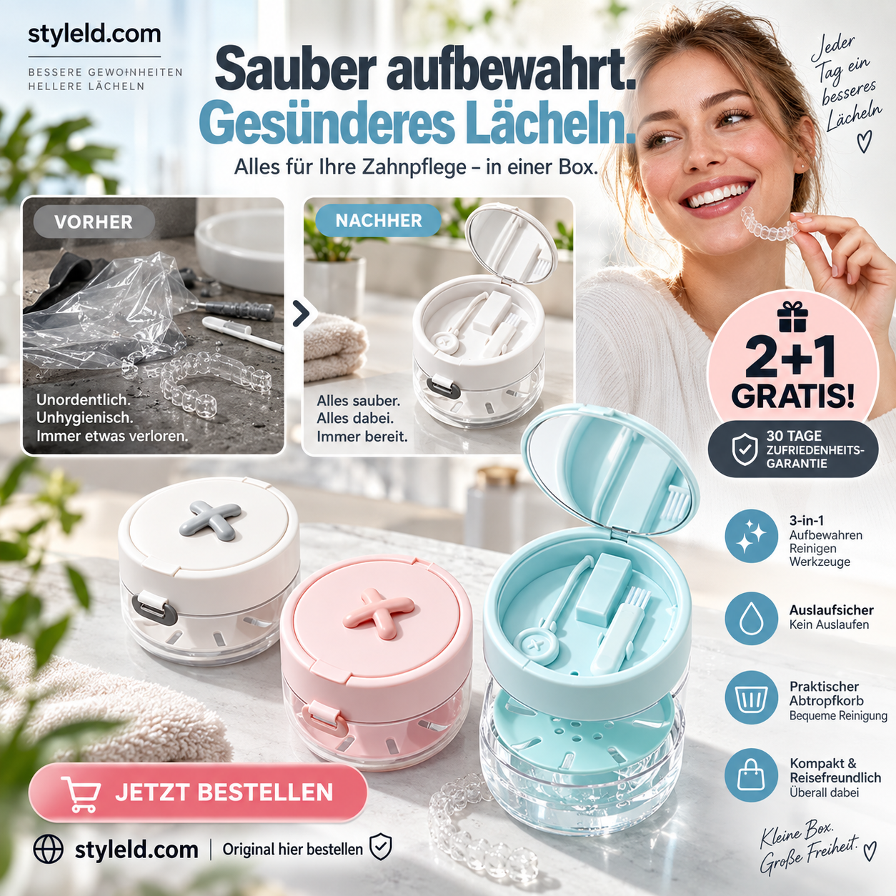 📢📢 JETZT 50 % RABATT!! ⏰All-in-One-Aufbewahrungssetui für Zahnspangen