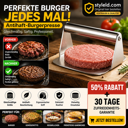 🍔🛡️ Burgerpresse – antihaft, langlebig & einfach zu reinigen – perfekte Patties! 🌟