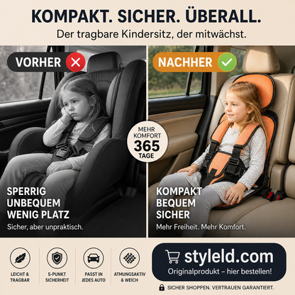🔥 50 % Rabatt ! Kindersitz fürs Auto – Faltbar, sicher, überall dabei! 🧒 5-Punkt-Gurt, atmungsaktiv, für 0–12 Jahre ⚡ Limitiertes Angebot ⏳