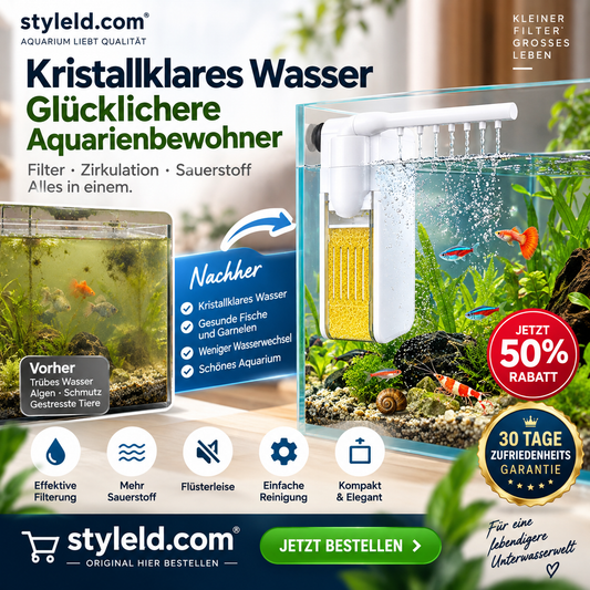 🌊🐠 Multifunktionaler Mini-Filter – Filterung, Umwälzung & Belüftung – 2 Stück versandkostenfrei! 🌿