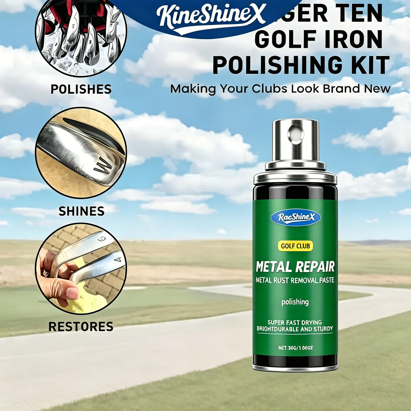 Professionelle Polierpaste für Golfschläger