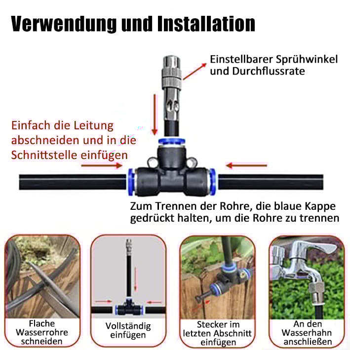 🔥Letzter Tag 50% Rabatt✨🌱360° Gebogenes Garten-Automatik-Bewässerungssystem