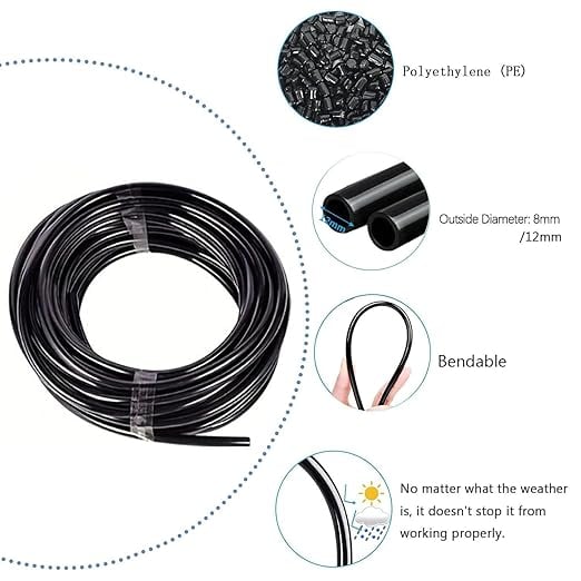 Smartes Sprinkler-Set ✨ Verstellbare Düsen | Flexibler Metallschlauch | Pfahlmontage möglich | Vielseitige Funktionalität | Ideal für Gärten, Terrassen & Gewächshäuser 🌿
