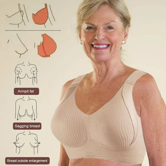 🔥50% Rabatt für begrenzte Zeit💕Gerippter Push-up-BH für Frauen, verstellbar, kabellos