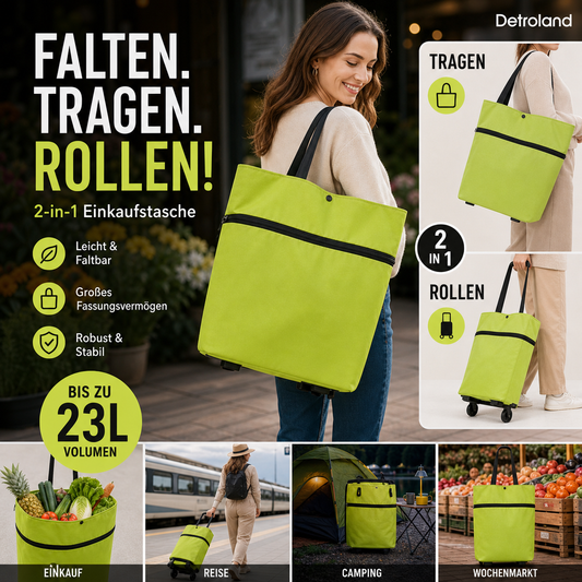 🔥HEISSER VERKAUF 50% RABATT🔥 Faltbare 2-in-1-Einkaufstasche