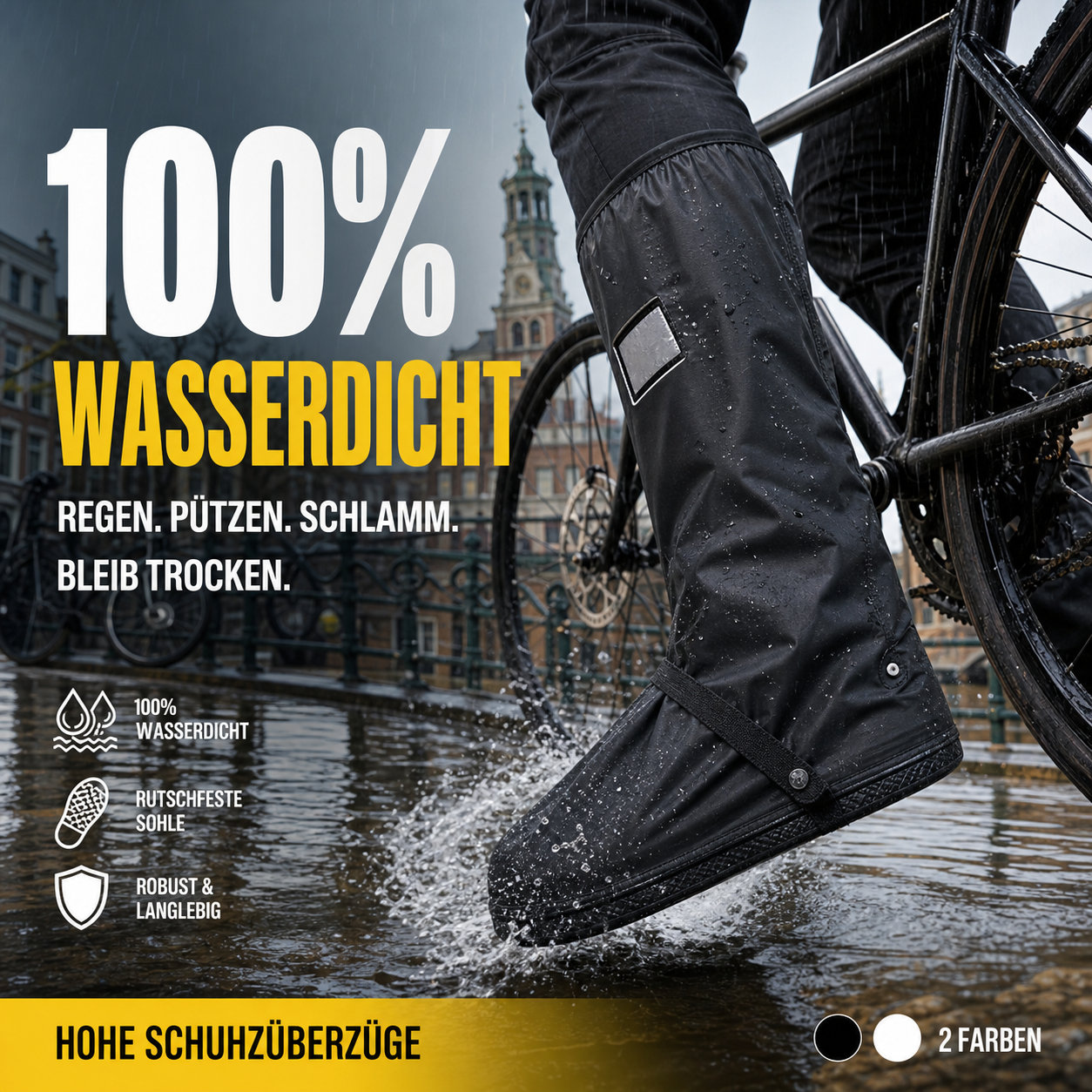 👢☔ Wiederverwendbare Überschuhe – 100% wasserdicht, rutschfest & faltbar – für jeden Einsatz! ✨