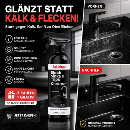 🚿🔥Spray für schwarze Waschbecken und Wasserhähne, Spray zur Entfernung hartnäckiger Wasserflecken