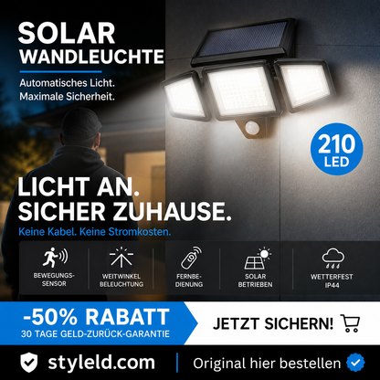 ☀️🛡️ Solar-Außenleuchte – Fernbedienung, 3 Modi, wasserdicht – für Einfahrten & Gärten! 🌿