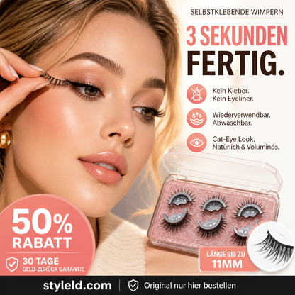 🥳In Vorbereitung auf die Feiertage-Wiederverwendbare Selbstklebende Wimpern