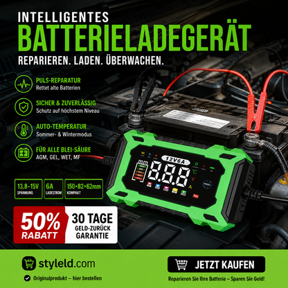 🔥Zeitlich begrenztes Angebot-Intelligentes 12-V-Autoladegerät mit 6 A und Impulsreparaturfunktion