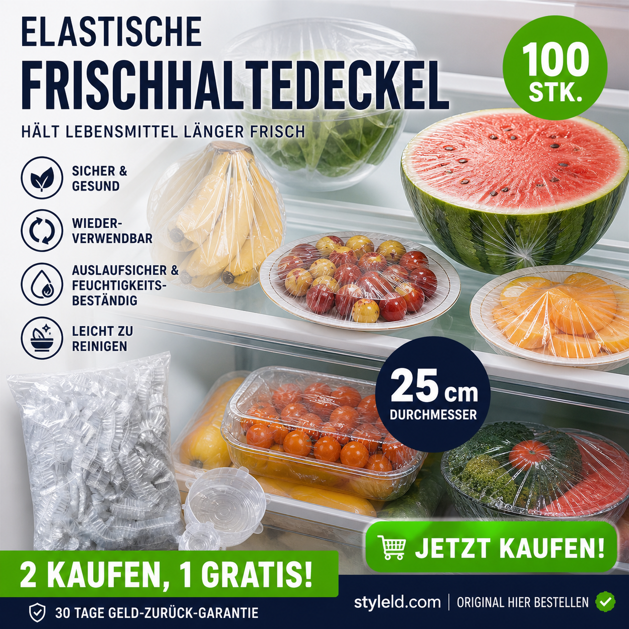 🍱 50% RABATT! 🧊 100 Pcs Einweg-Dehnfolien für Schalen & Teller – Elastisch, lebensmittelecht & vielseitig – Perfekte Alternative zu Frischhaltefolie für die Küche ✨