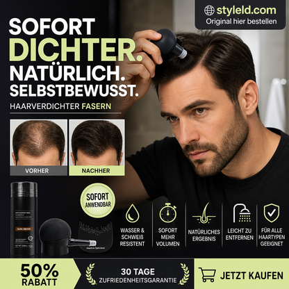 💆‍♀️💯 Haarfasern-Set – kaschiert kahle Stellen, wasserfest & natürlich – sofort mehr Volumen! ✨