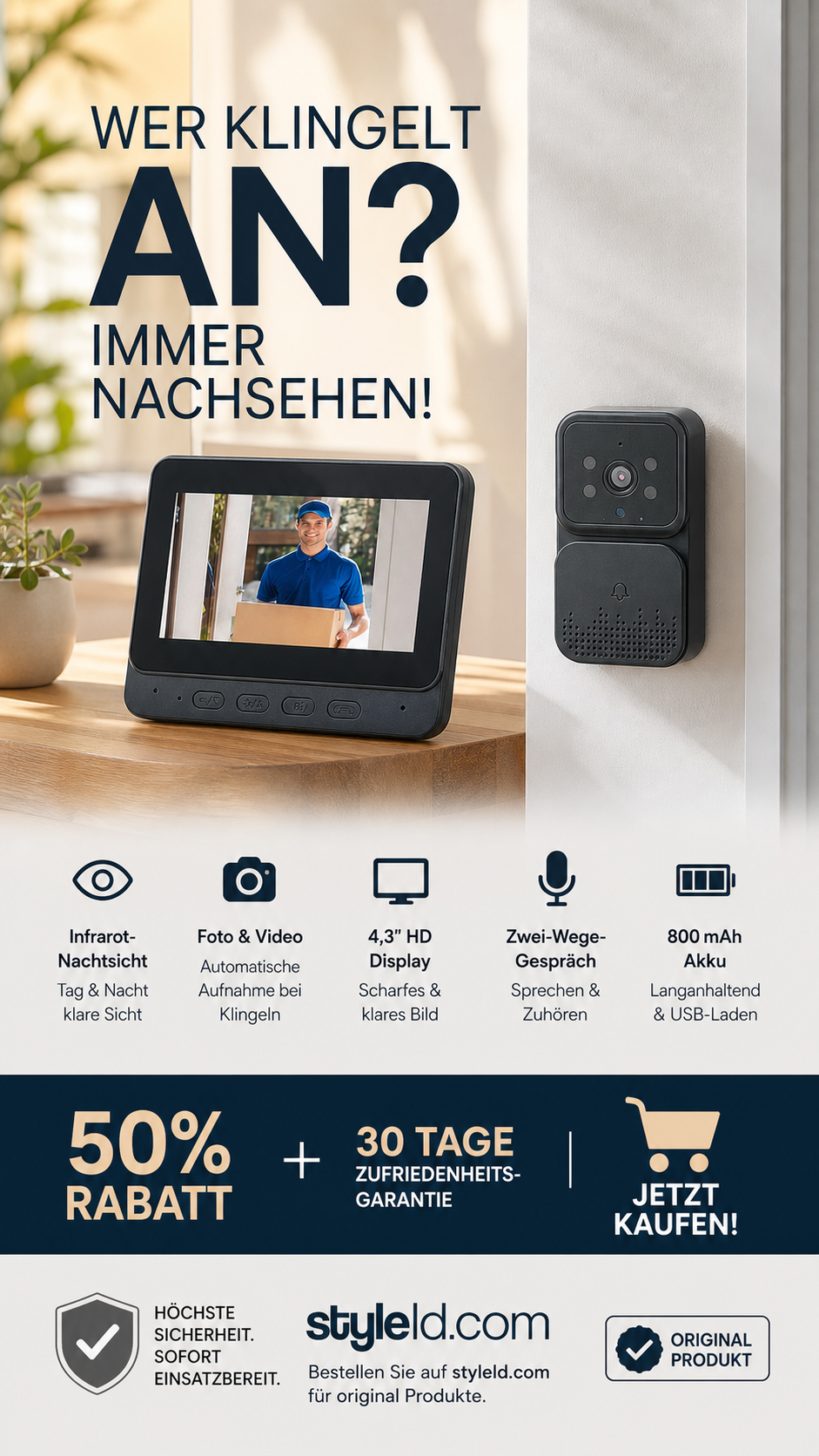 ✨ 50% Rabatt: Handlicher Dampfbügler | 5s Schnellaufheizung, kraftvoller Dampf für faltenfreie Kleidung