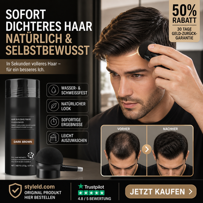 💆‍♀️💯 Haarfasern-Set – kaschiert kahle Stellen, wasserfest & natürlich – sofort mehr Volumen! ✨