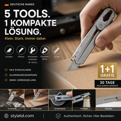 🔪 KAUFE 1, ERHALTE 1 GRATIS! 🛡️ Mehrzweck-Schnappmesserklinge – Einziehbar, Taschensicher & Ergonomischer Griff ⚙️📦