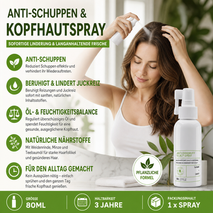 🛡️🌱 Kopfhautspray gegen Schuppen & Juckreiz – beruhigend, feuchtigkeitsspendend – für gesundes Haar! 💪