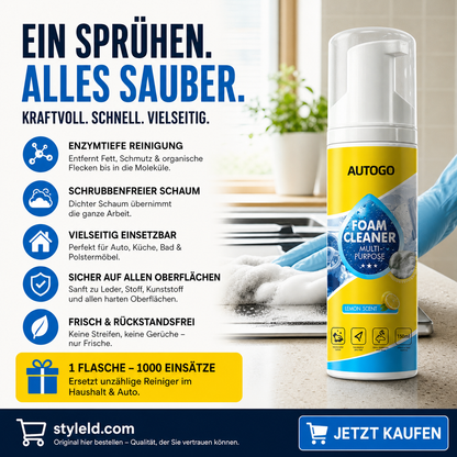 🛡️ LIMITED-TIME 50% RABATT! ✨ Leistungsstarker Schaumreiniger – Vielseitig, 150 ml ✨