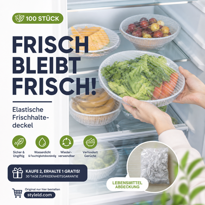 🍱 50% RABATT! 🧊 100 Pcs Einweg-Dehnfolien für Schalen & Teller – Elastisch, lebensmittelecht & vielseitig – Perfekte Alternative zu Frischhaltefolie für die Küche ✨