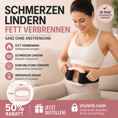 ⏰ Nur noch heute 50% Rabatt! 🟣 3-in-1 Multifunktionaler elektrischer Faszienring mit verstellbarem Gurt, Massage, Fettabbau & Verdauungsförderung für Bauch, Beine, Rücken & Schultern ✨