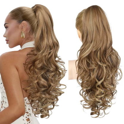 💜Zeitlich begrenzte Aktion 50 % Rabatt💜Clip-on-Haarverlängerung für welligen Pferdeschwanz