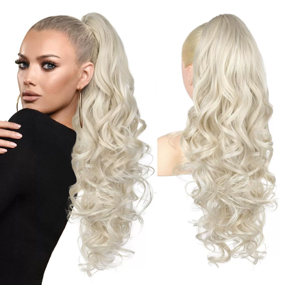 💜Zeitlich begrenzte Aktion 50 % Rabatt💜Clip-on-Haarverlängerung für welligen Pferdeschwanz