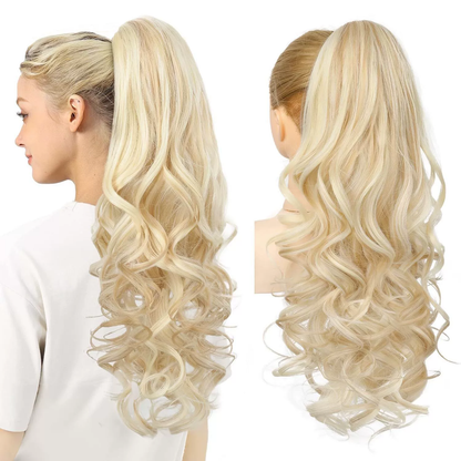 💜Zeitlich begrenzte Aktion 50 % Rabatt💜Clip-on-Haarverlängerung für welligen Pferdeschwanz