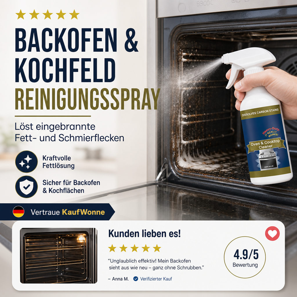 📢📢50 % Rabatt!!🎁✨ Hochwirksames Reinigungsspray für Backöfen und Kochfelder