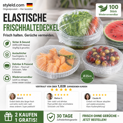 🍱 50% RABATT! 🧊 100 Pcs Einweg-Dehnfolien für Schalen & Teller – Elastisch, lebensmittelecht & vielseitig – Perfekte Alternative zu Frischhaltefolie für die Küche ✨
